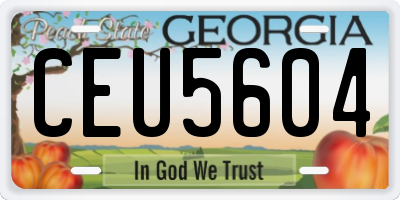 GA license plate CEU5604