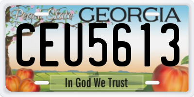 GA license plate CEU5613