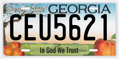 GA license plate CEU5621