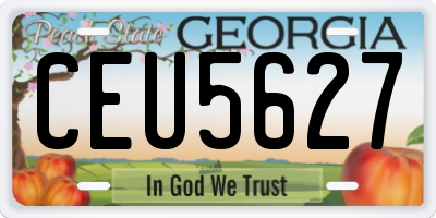 GA license plate CEU5627