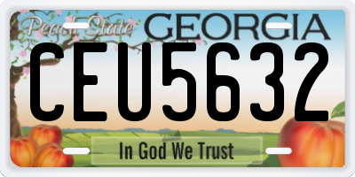 GA license plate CEU5632