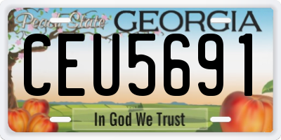 GA license plate CEU5691
