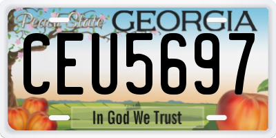 GA license plate CEU5697