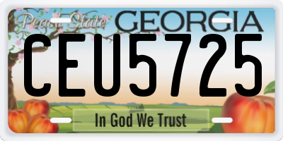 GA license plate CEU5725