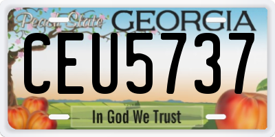 GA license plate CEU5737