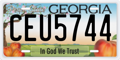 GA license plate CEU5744
