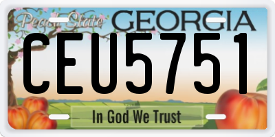GA license plate CEU5751