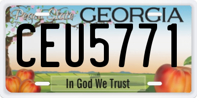 GA license plate CEU5771