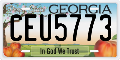 GA license plate CEU5773