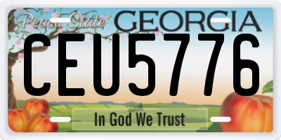 GA license plate CEU5776