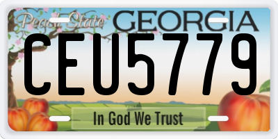 GA license plate CEU5779