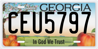 GA license plate CEU5797