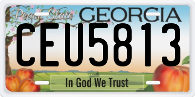 GA license plate CEU5813