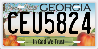 GA license plate CEU5824
