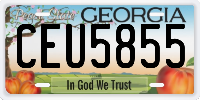GA license plate CEU5855