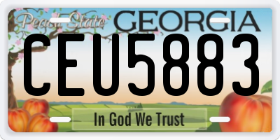 GA license plate CEU5883