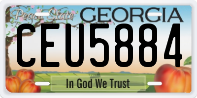 GA license plate CEU5884