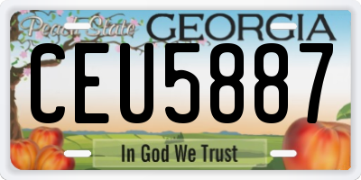 GA license plate CEU5887