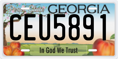 GA license plate CEU5891