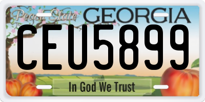 GA license plate CEU5899