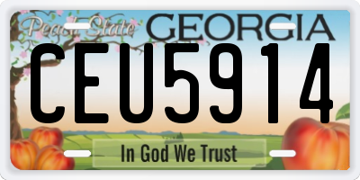 GA license plate CEU5914