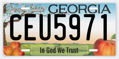 GA license plate CEU5971