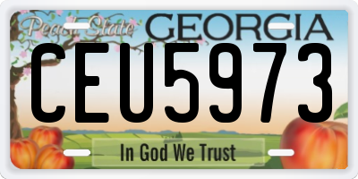 GA license plate CEU5973