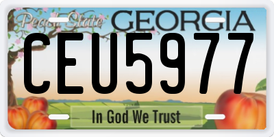 GA license plate CEU5977