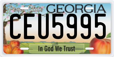 GA license plate CEU5995