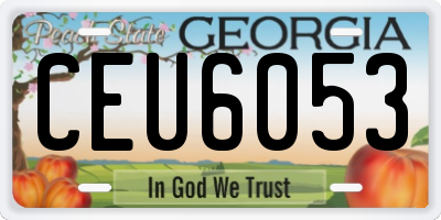 GA license plate CEU6053