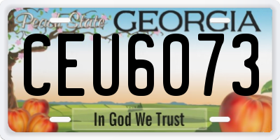 GA license plate CEU6073