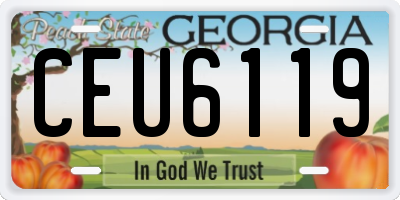 GA license plate CEU6119