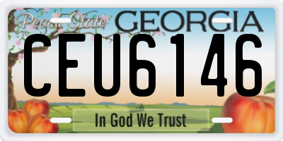 GA license plate CEU6146