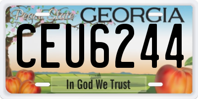 GA license plate CEU6244