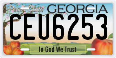 GA license plate CEU6253