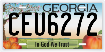 GA license plate CEU6272