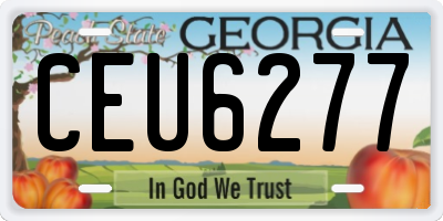 GA license plate CEU6277