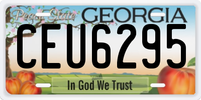 GA license plate CEU6295
