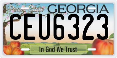 GA license plate CEU6323