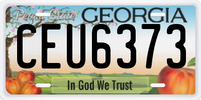 GA license plate CEU6373