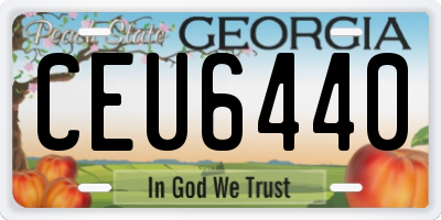 GA license plate CEU6440
