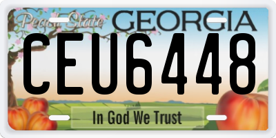GA license plate CEU6448