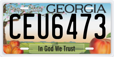 GA license plate CEU6473