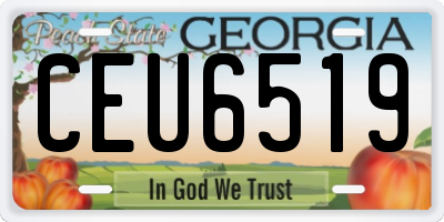 GA license plate CEU6519