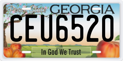 GA license plate CEU6520
