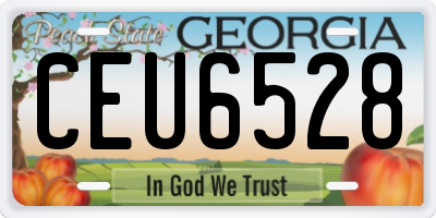 GA license plate CEU6528
