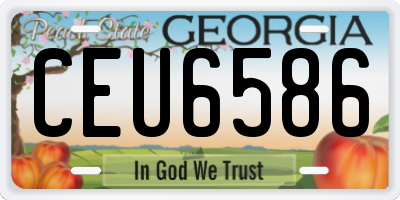 GA license plate CEU6586