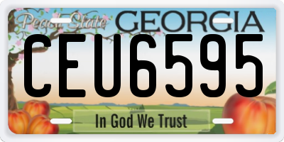 GA license plate CEU6595
