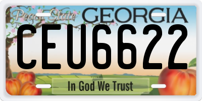 GA license plate CEU6622
