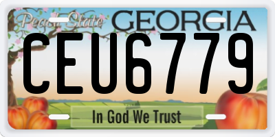 GA license plate CEU6779